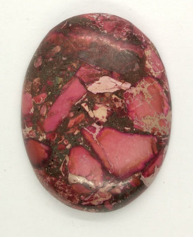 40x30mm Red Pink Matrix Collage Stones flat back cabochon S2154D