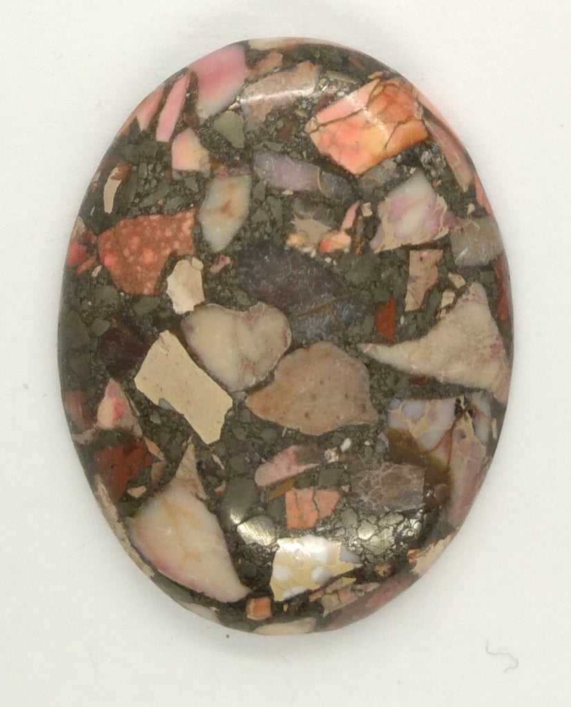 40x30mm Red Pink Matrix Collage Stone cabochon loose flat back  S2154G