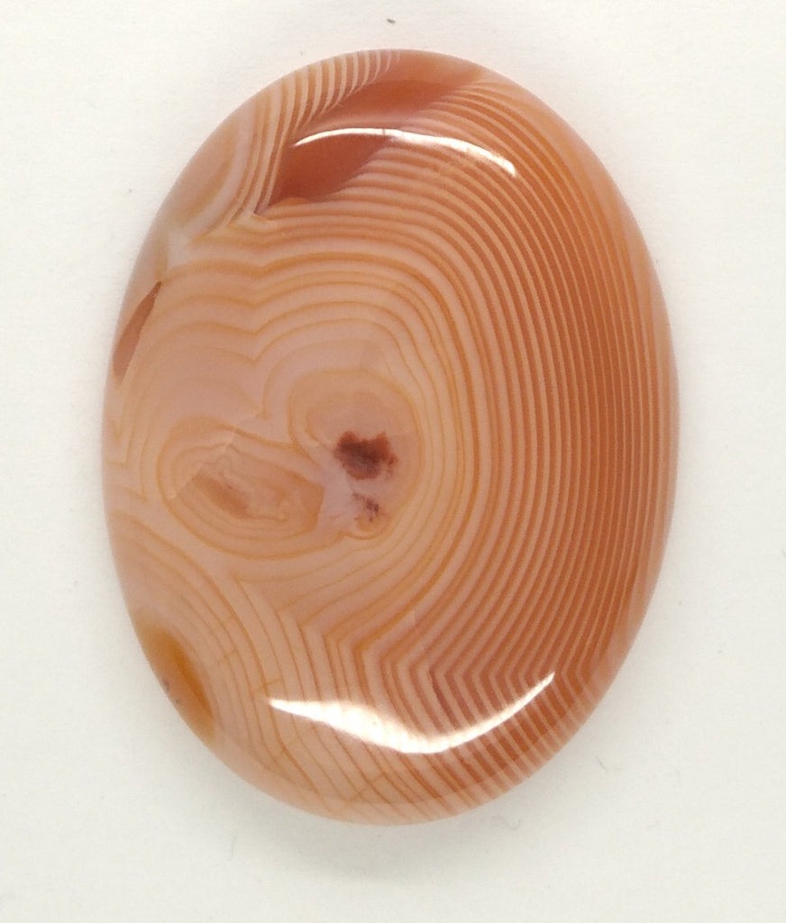 40x30mm Banded Agate Dyed Reddish Brown Cabochon Gemstone  S4091D