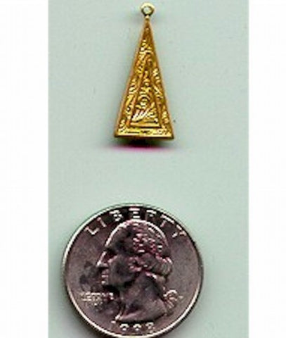 Item#g06923-1r 24mm brass triangle drop