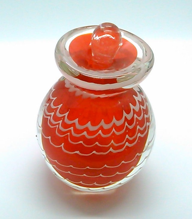 Studio Art Glass Perfume Bottle Ruby Red