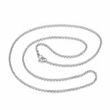Stainless Steel 24 inch Silver colored Rolo necklace 3mm links 304 alloy S2158
