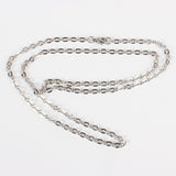 23inch Stainless Steel Cable Chain Necklace Links 4x3mm Alloy 304 S4085