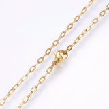 19.5inch Gold Stainless Steel Cable Chain Necklace Links 4x2mm Alloy 304 S4089